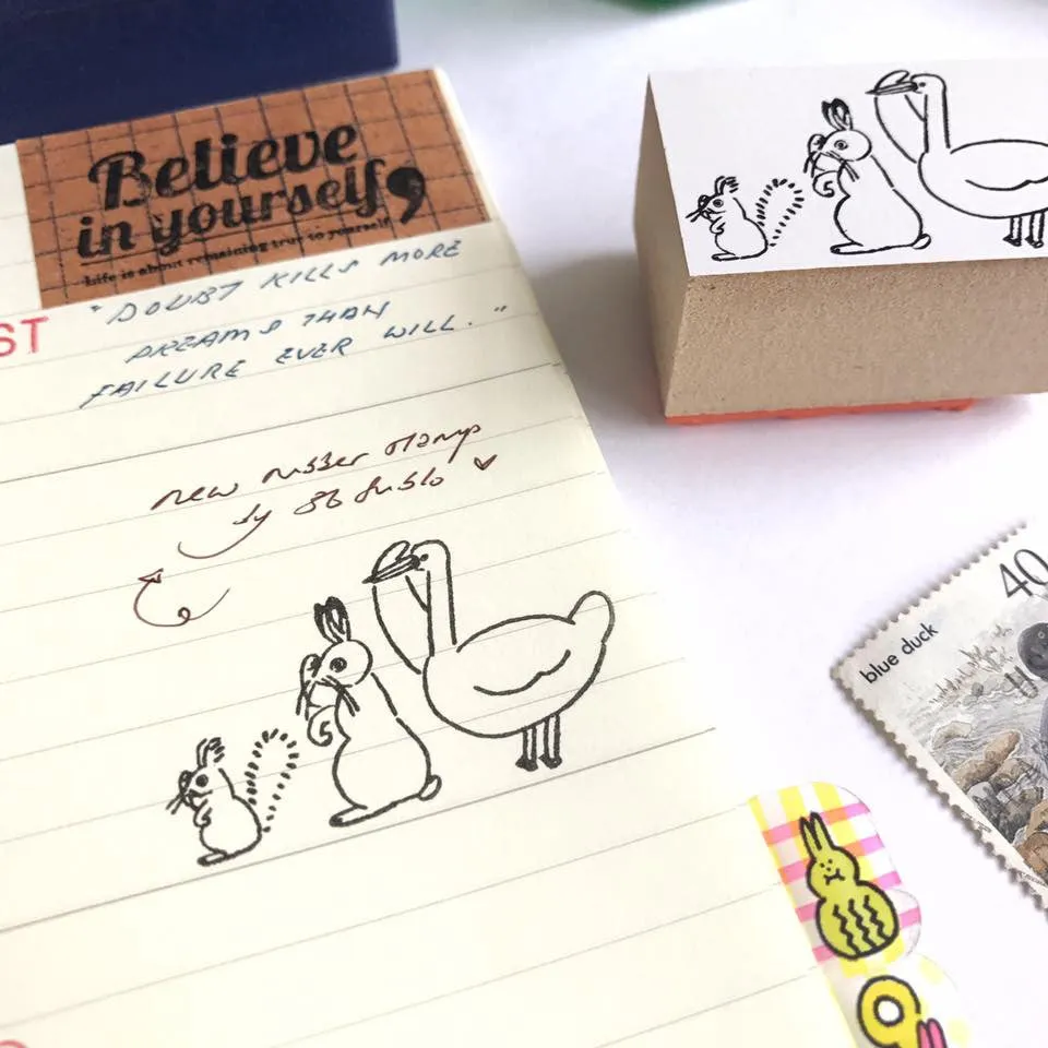 36 Sublo x Yamabatosha Animals Rubber Stamp