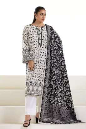 3PC Printed Unstitched Lawn Suit KLA-2640