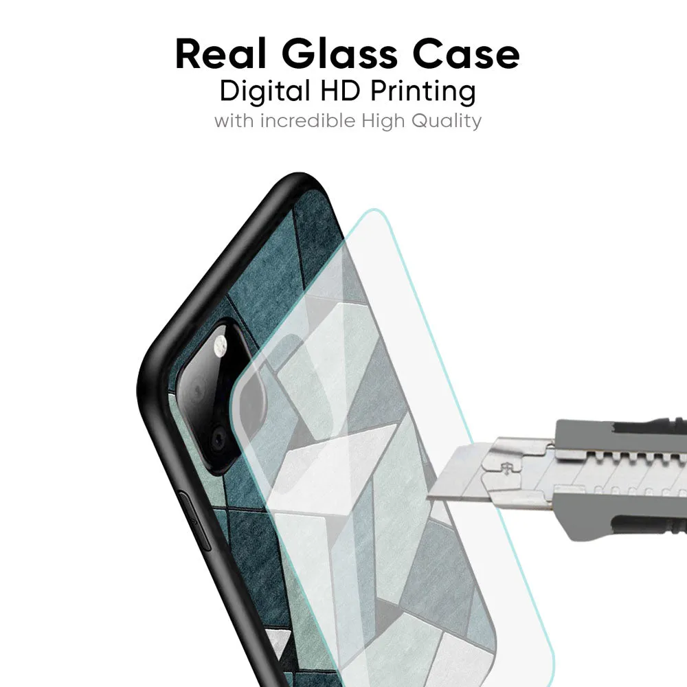 Abstact Tiles Glass Case for OPPO A17