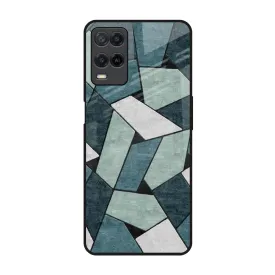 Abstact Tiles Glass Case for Realme 8