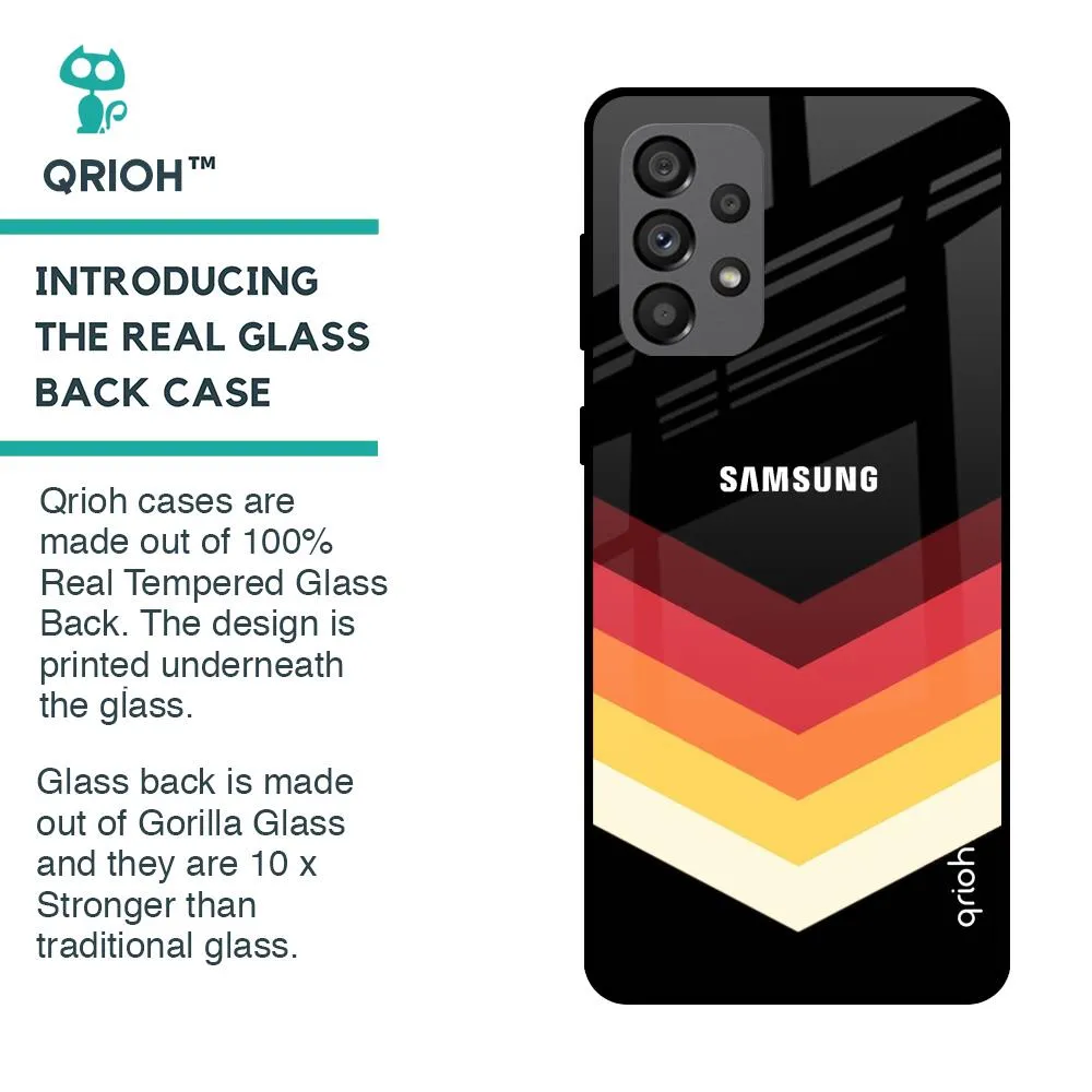 Abstract Arrow Pattern Glass Case For Samsung Galaxy A73 5G