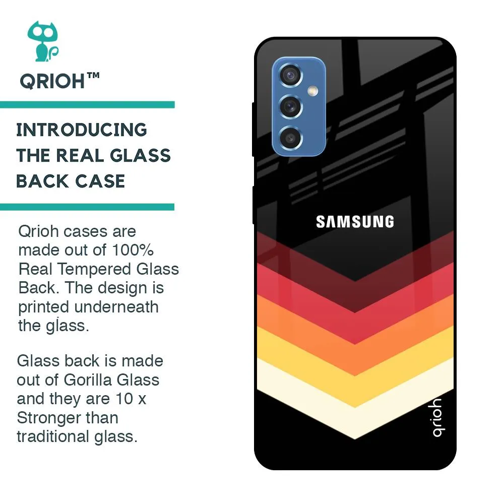 Abstract Arrow Pattern Glass Case For Samsung Galaxy M52 5G