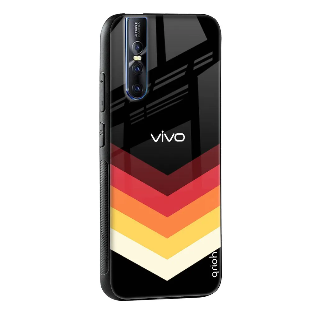 Abstract Arrow Pattern Glass Case For Vivo V20