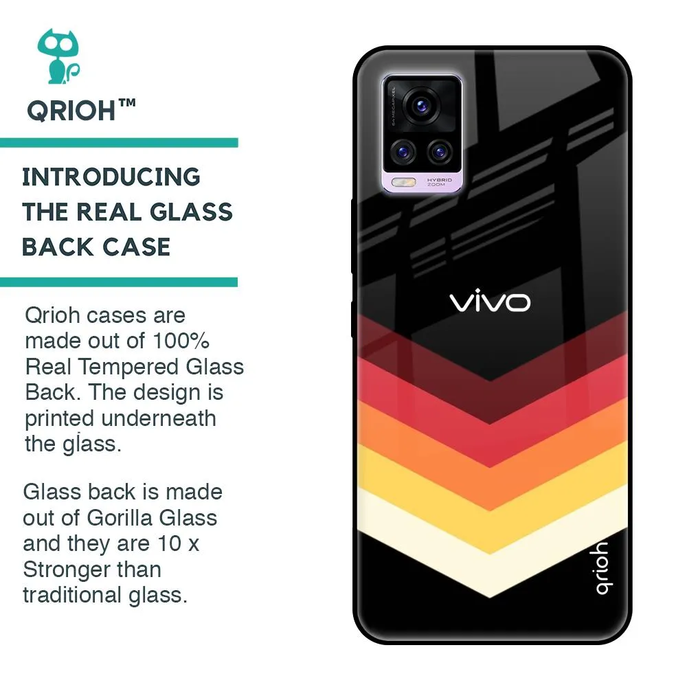 Abstract Arrow Pattern Glass Case For Vivo V20