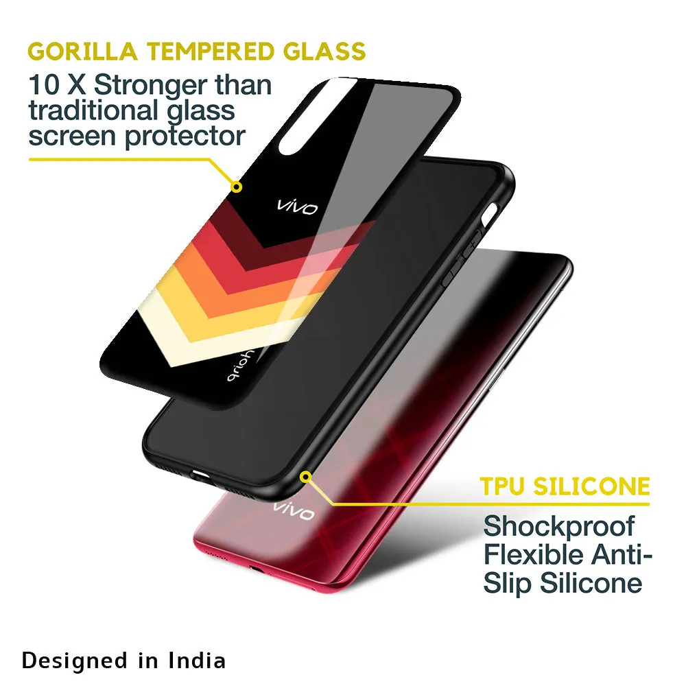 Abstract Arrow Pattern Glass Case For Vivo V20