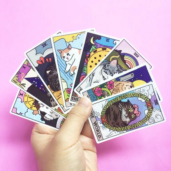 Ace of Pentacles Tarot Cat Meme Stickers (Major Arcana)