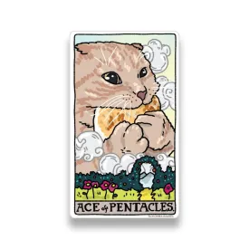 Ace of Pentacles Tarot Cat Meme Stickers (Major Arcana)