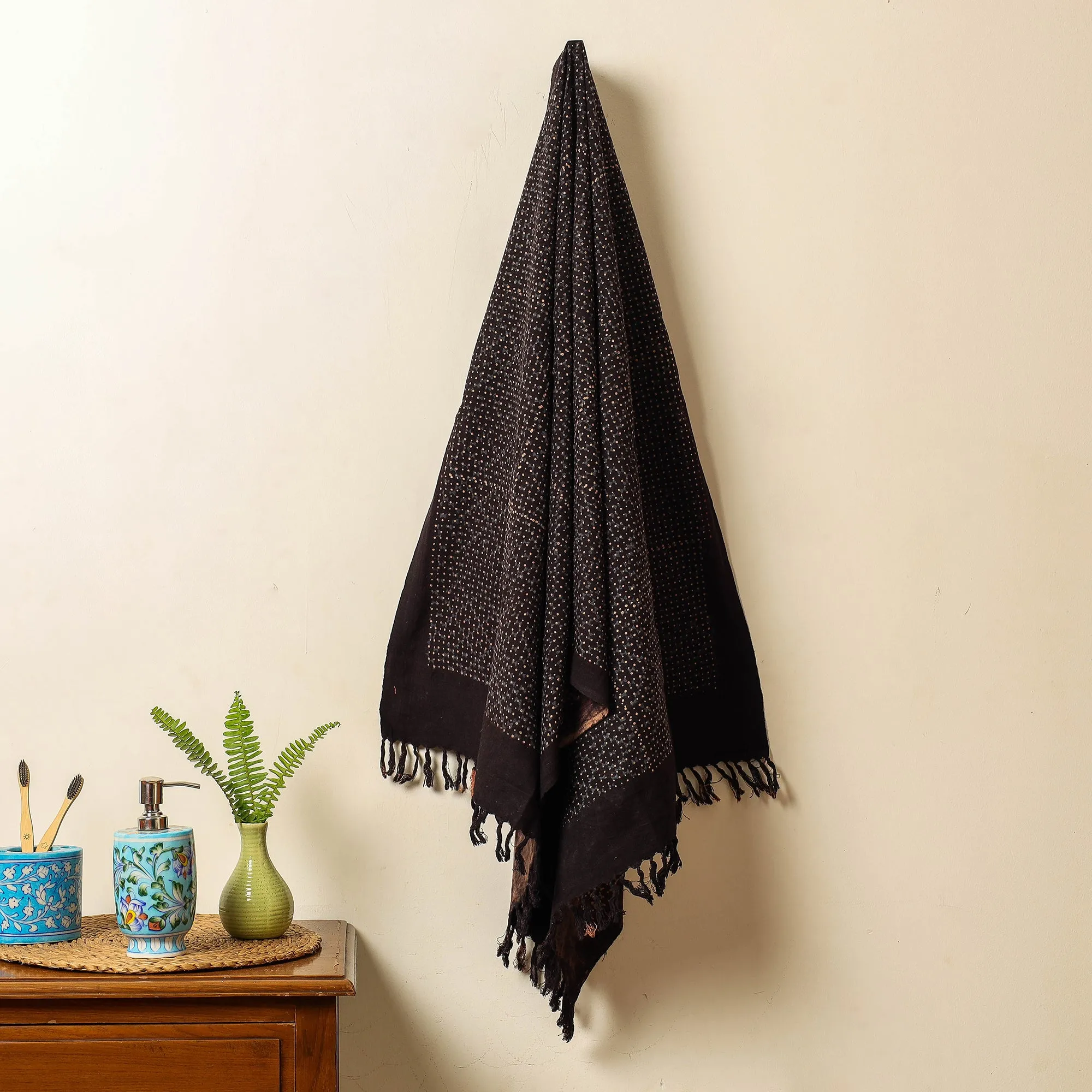 Ajrakh Block Printed Handloom Cotton Towel