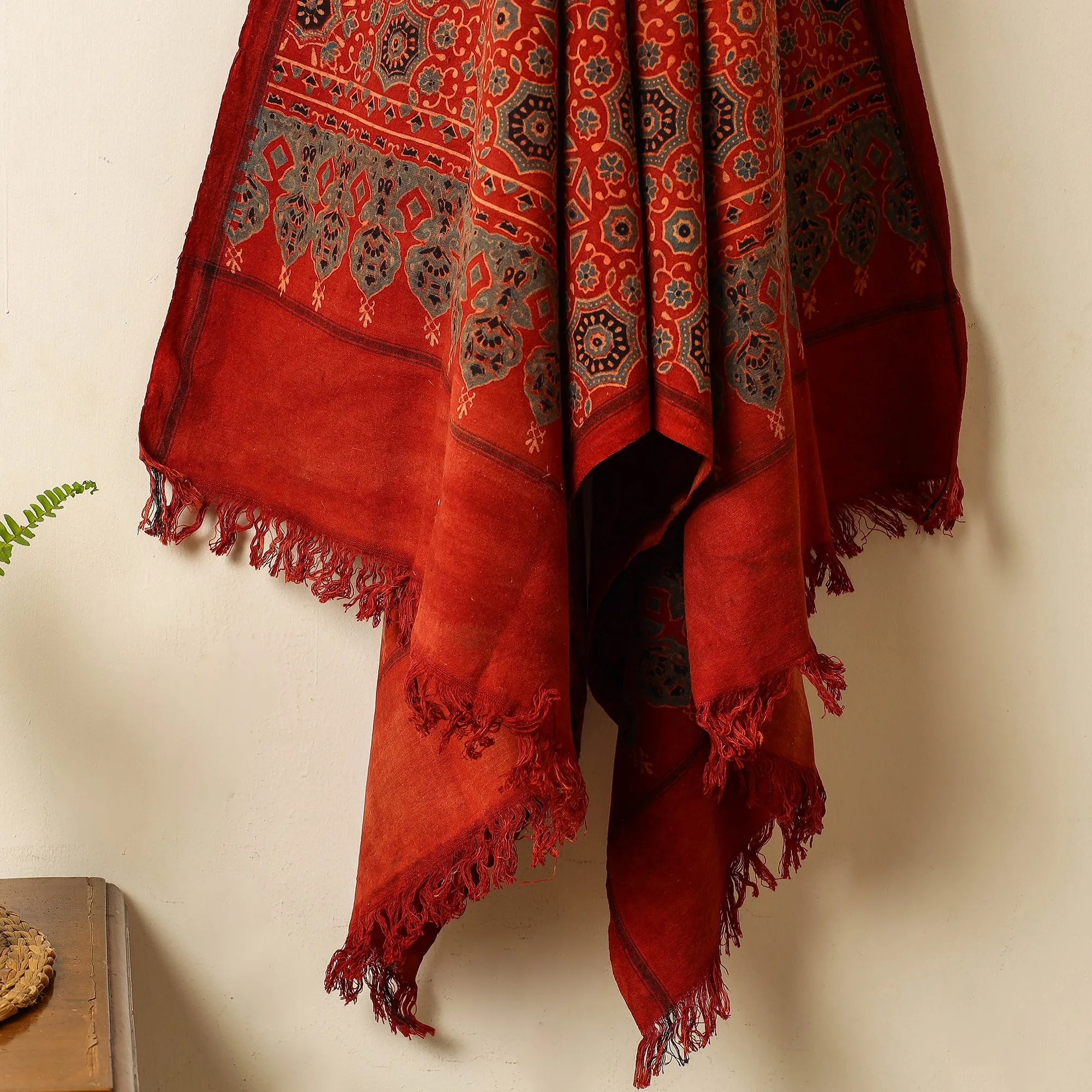 Ajrakh Block Printed Handloom Cotton Towel