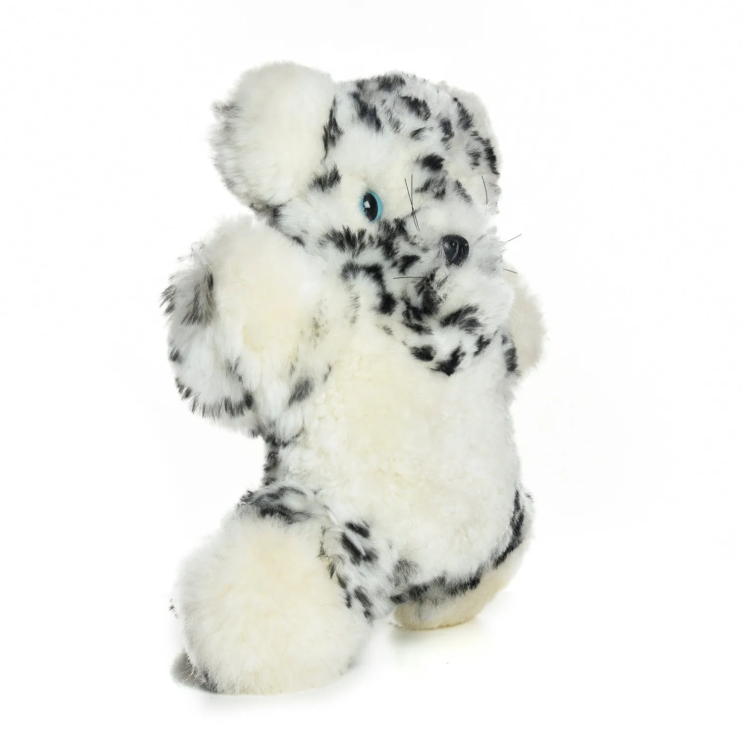 Amelia the Snow Leopard - Sheepskin Toy for Babies - 100% Premium Soft Australian Lambskin