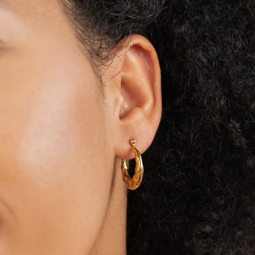 Anaya Geometric Gold Hoop Earrings