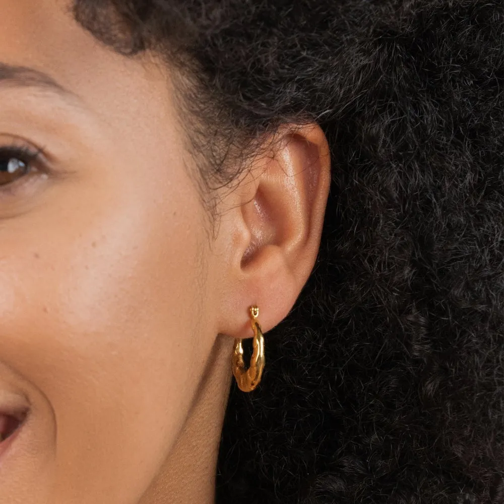 Anaya Geometric Gold Hoop Earrings