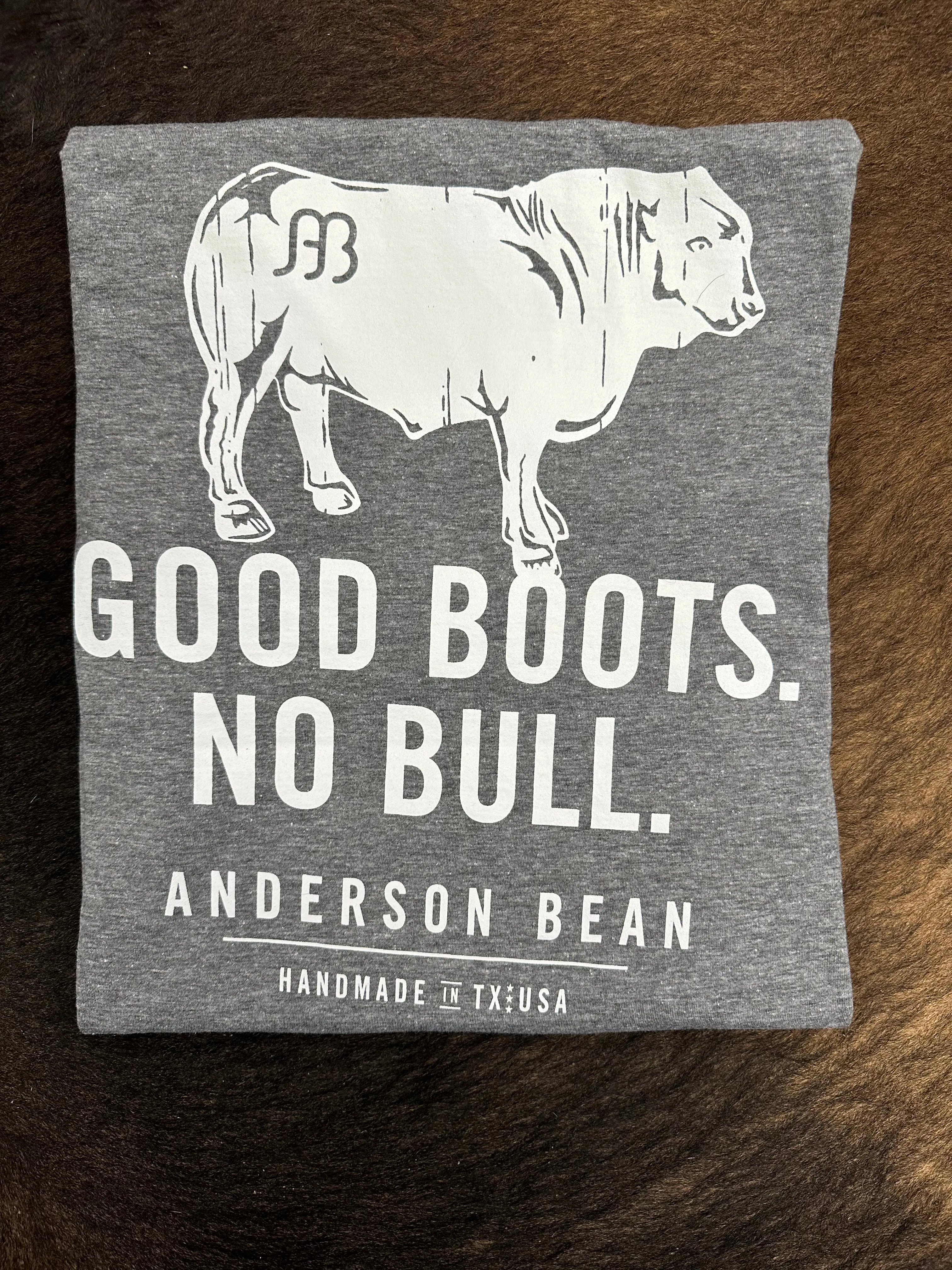 Anderson Bean Heather Grey "Good Boots No Bull" Tee