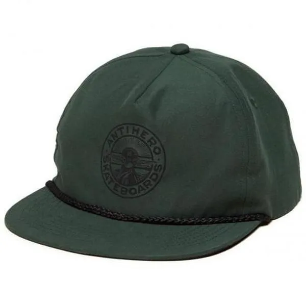 Anti Hero Stay Ready Rope Snapback Hat Green - Black