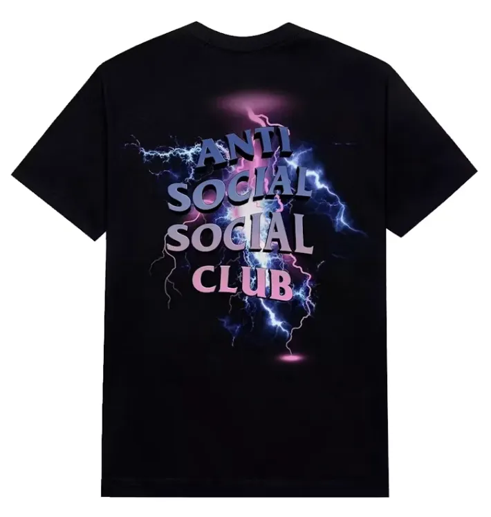 Anti Social Social Club Bolt From The Blue T-shirt Black