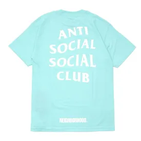 Anti Social Social Club x Neighborhood Teal Cotton 'Turbo' ASSC Logo T-Shirt