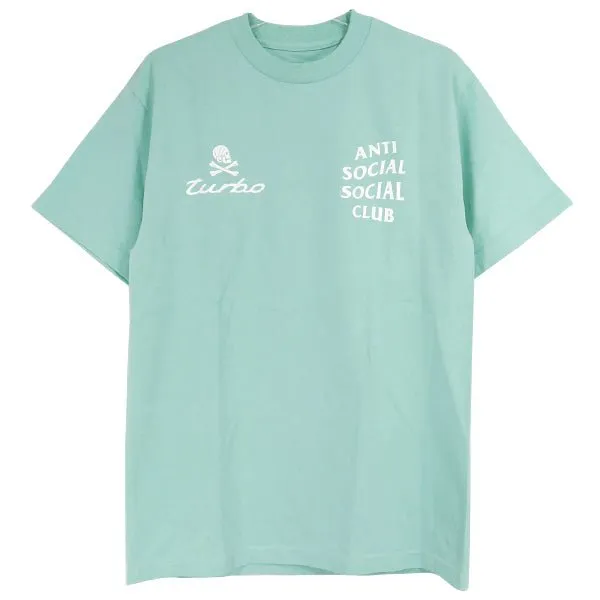 Anti Social Social Club x Neighborhood Teal Cotton 'Turbo' ASSC Logo T-Shirt