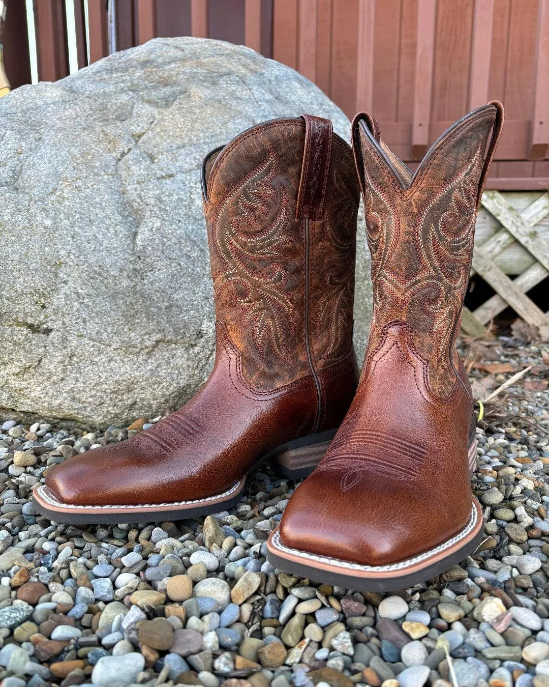 Ariat Men's Beasty Brown Slingshot Square Toe Cowboy Boots 10050936