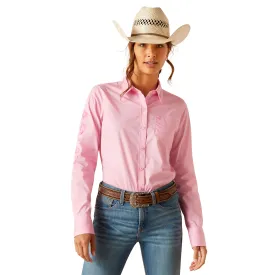 Ariat Women's Wrinkle Resistant Team Kirby Stretch Shirt - Prism Pink