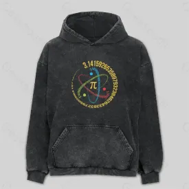 Atom Pi Math Science Washed Hoodie