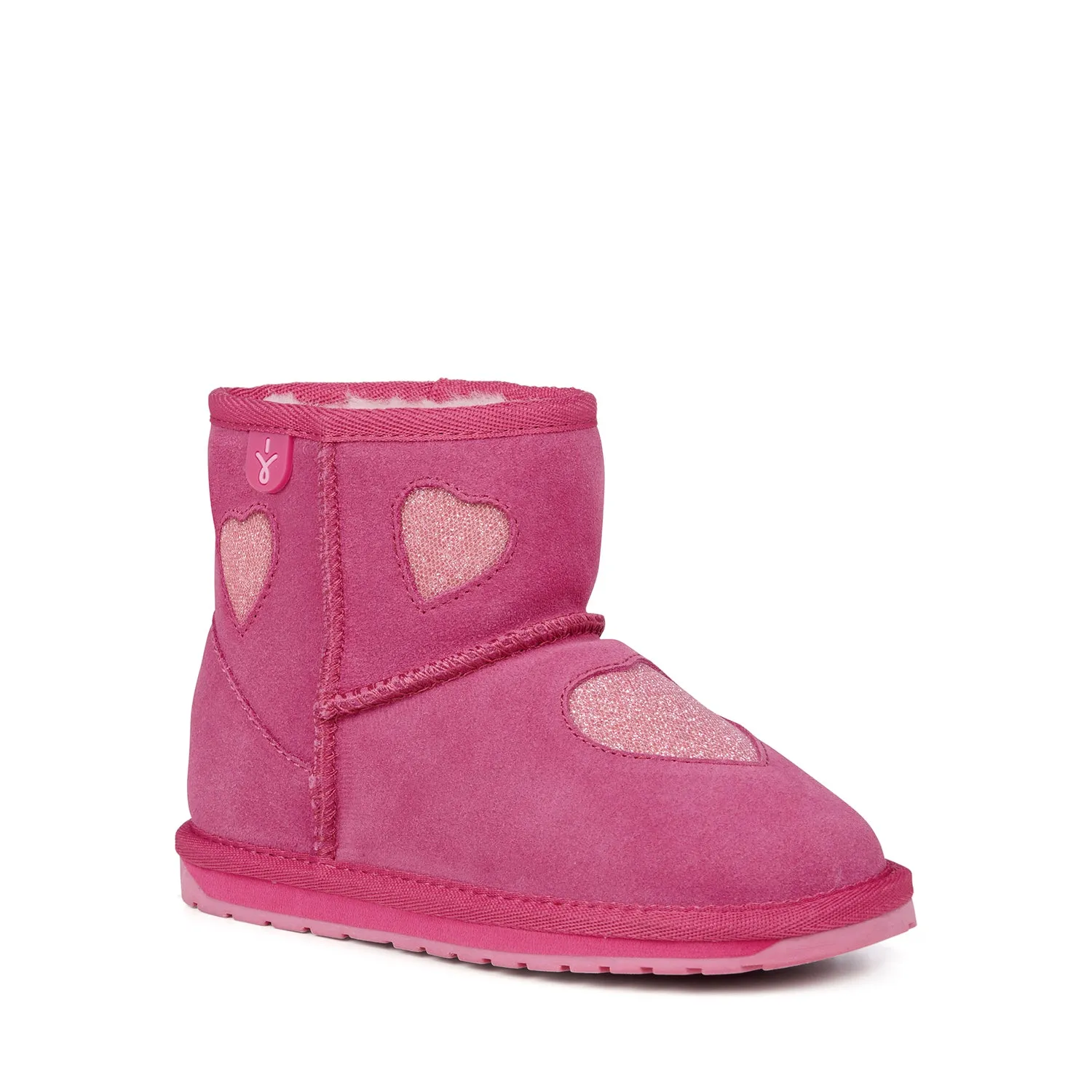 Barton Heart Kid's Micro Sherpa Boot - Pink