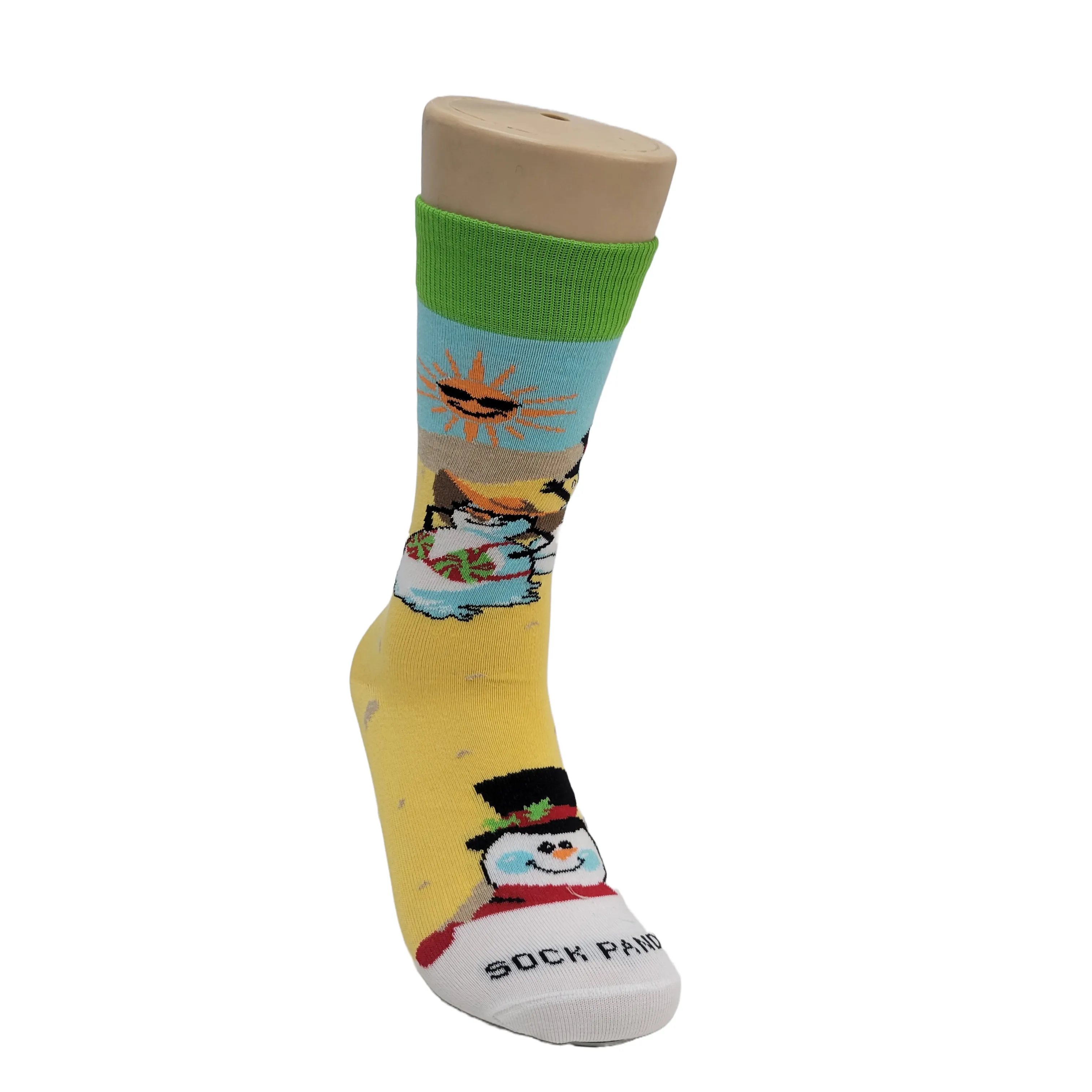 Beach Snowmen Socks from the Sock Panda (Adult Small -  Shoe Sizes 2-5)