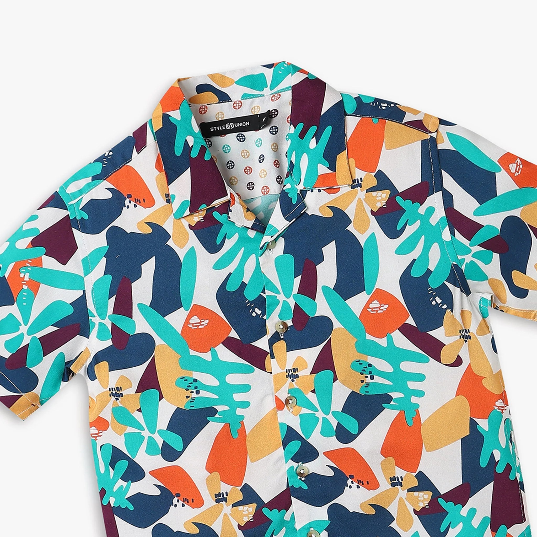 Boys Regular Fit Printed Shirt