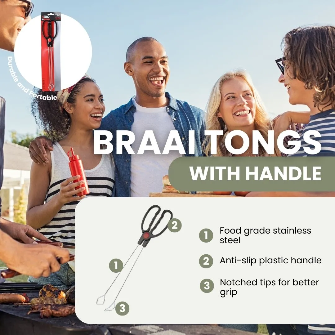 Braai Tongs with Handle - 22cm