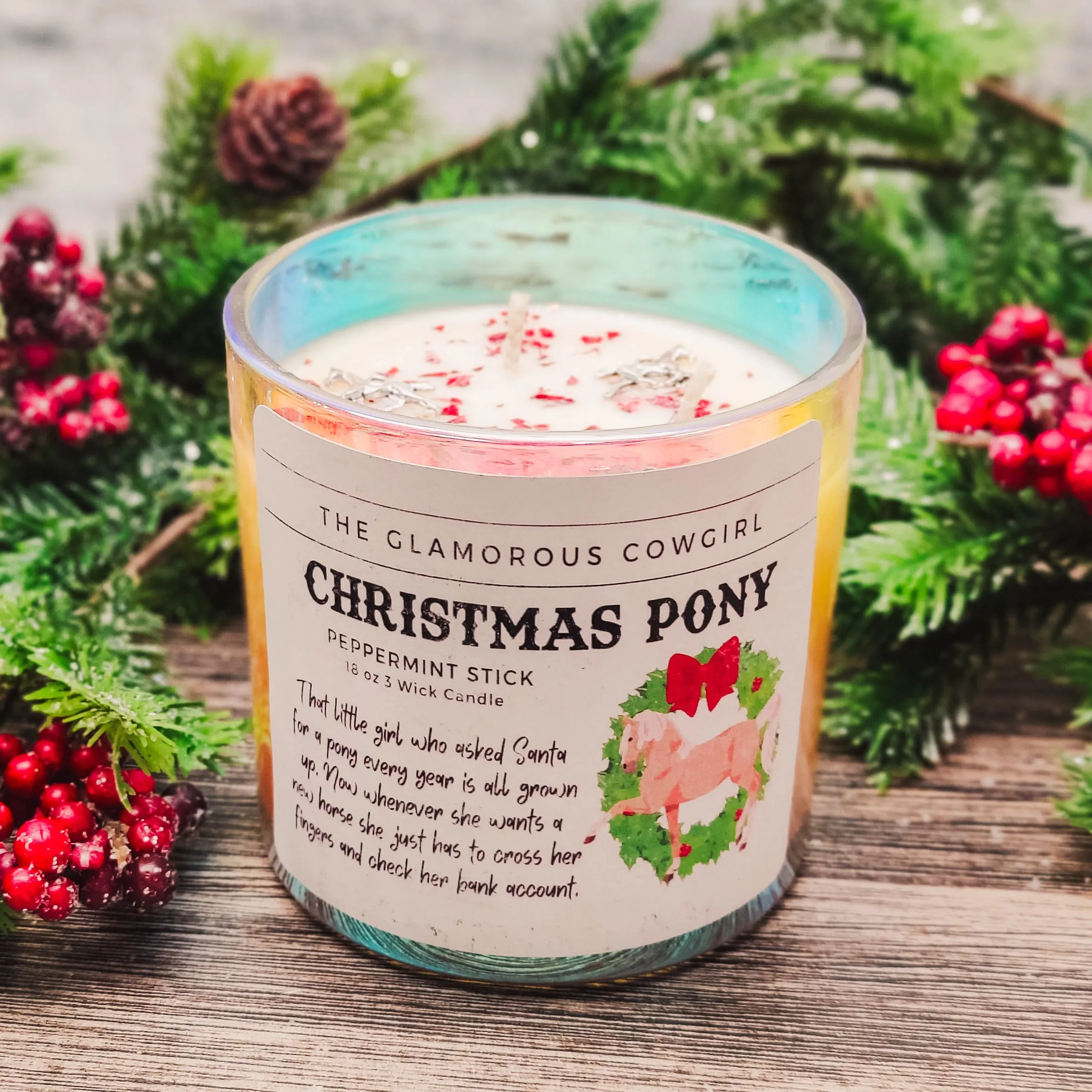 Christmas Pony Candle