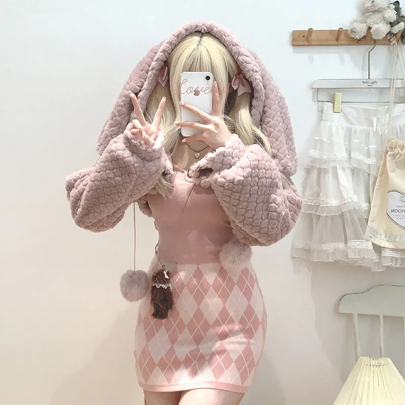 Cute Ear Plush Coat PA10009