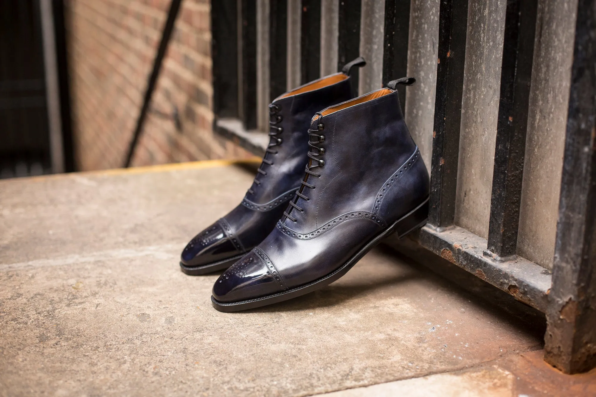 David - MTO - Navy Museum Calf - LPB Last - Single Leather Sole