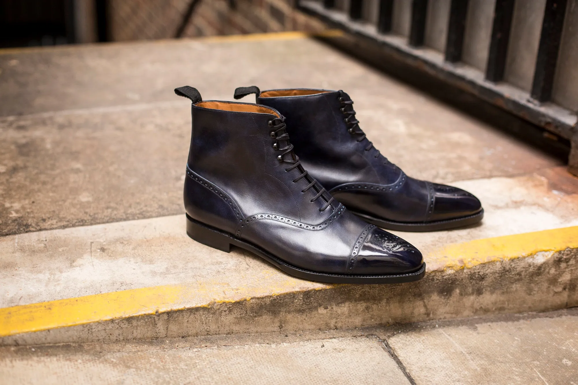 David - MTO - Navy Museum Calf - LPB Last - Single Leather Sole