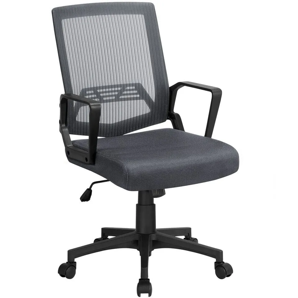 FlexVybe™ Ergonomic Mesh Office Chair: Mid-Back Task Computer Chair with Wheels