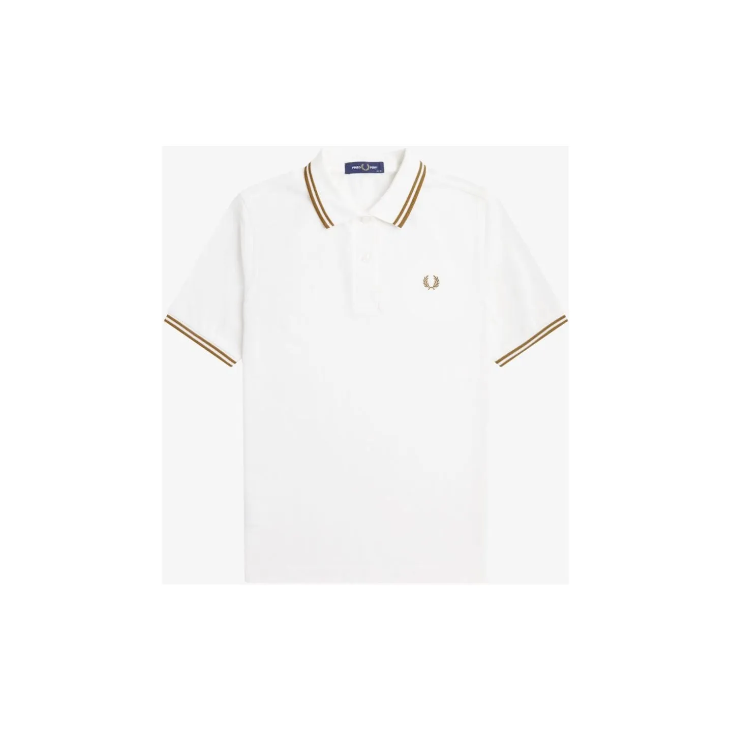 Fred Perry - Women’s G3600 Twin Tipped Snow White / Dark Caramel - Polo