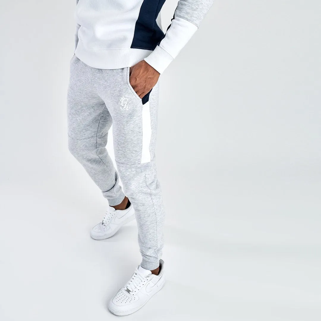 GK Mindfield Tracksuit Bottoms - Snow Marl/White/Navy