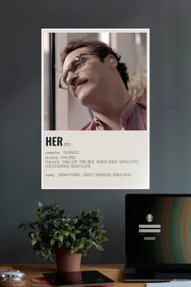 HER | Joaquin Phoenix | Movie Card | Movie Poster