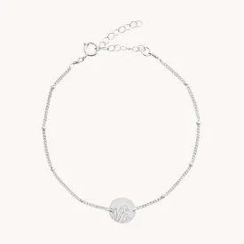 January Snowdrop Silver Birthflower Bracelet