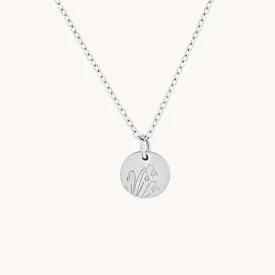 January Snowdrop Silver Birthflower Necklace W.