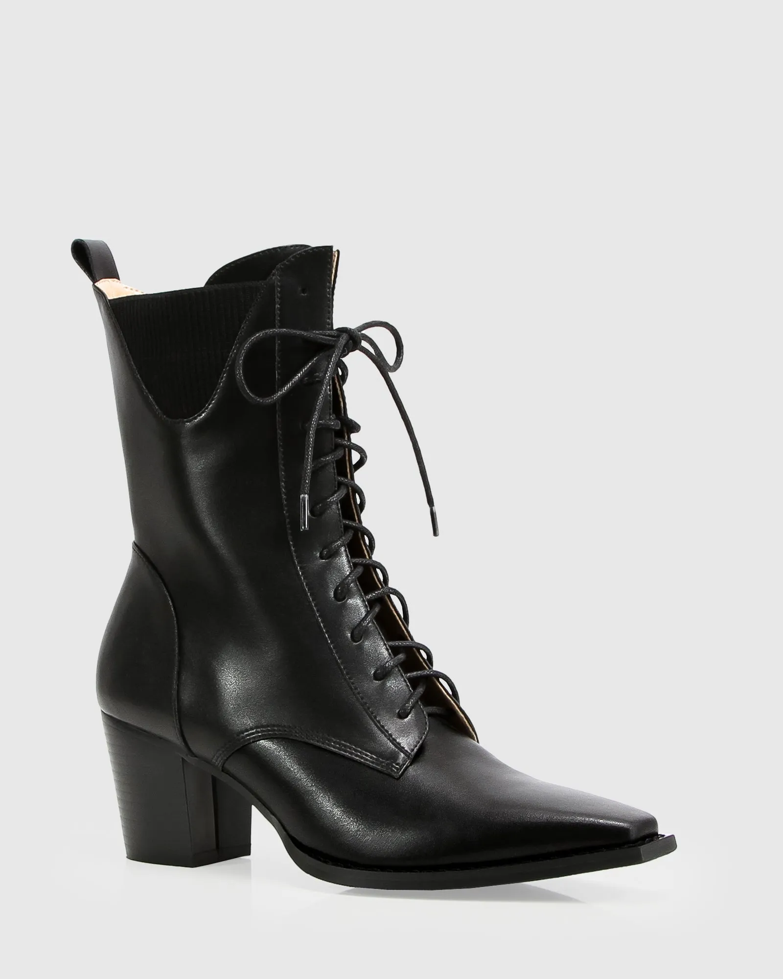 Jumping Ship Laced Boot - Black