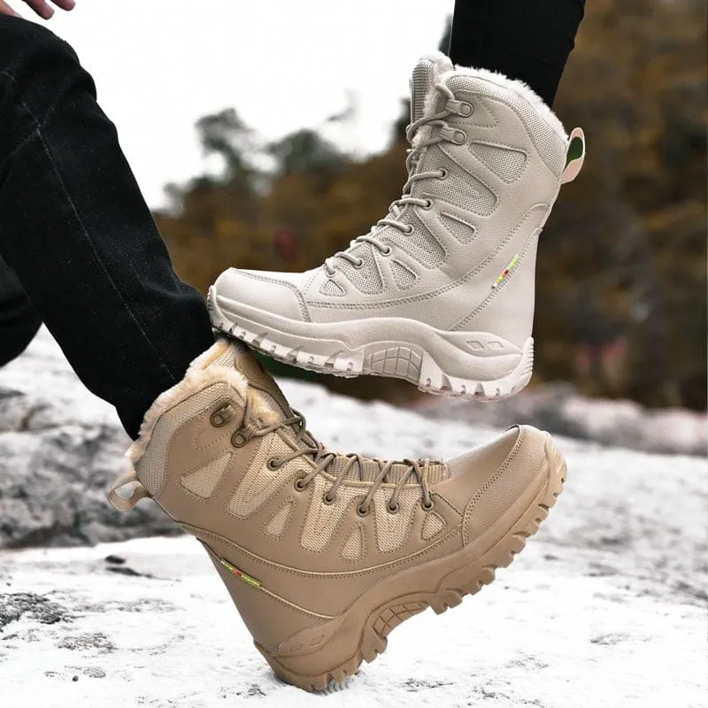 Lace Up Casual High Top Anti-Slip Waterproof Snow Men Boots