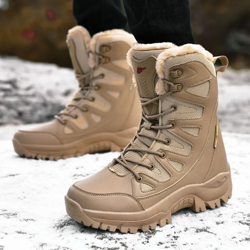 Lace Up Casual High Top Anti-Slip Waterproof Snow Men Boots