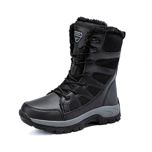 Lace Up Casual High Top Anti-Slip Waterproof Snow Men Boots