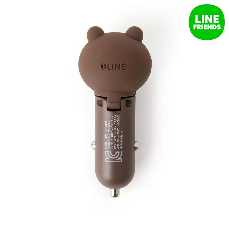 LINE FRIENDS Brown Car Charger