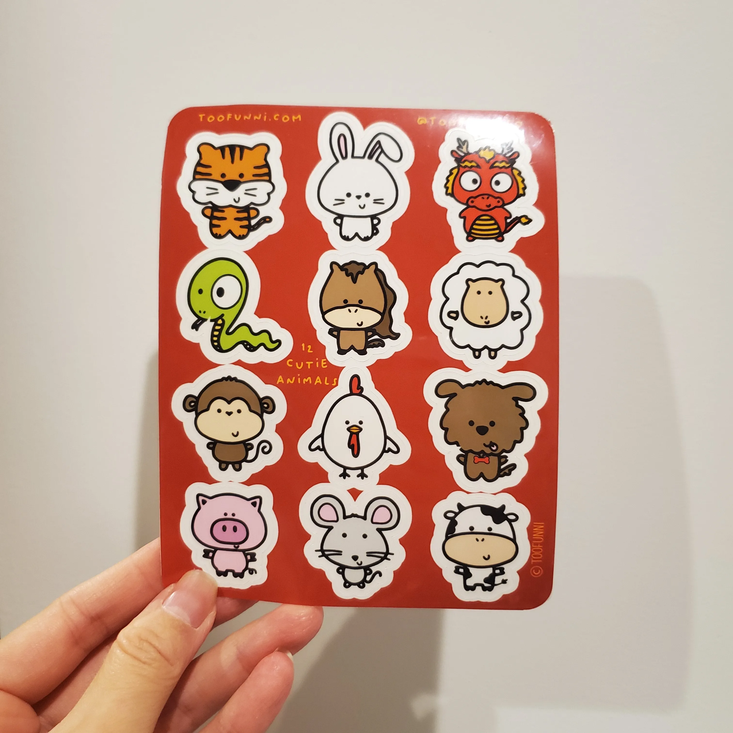 LNY ANIMALS *IMPERFECT* - Vinyl Sticker Sheet