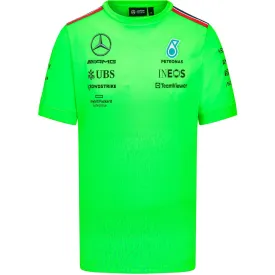 Mercedes AMG Petronas F1 2023 Men's Set Up Driver T-Shirt - Volt Green