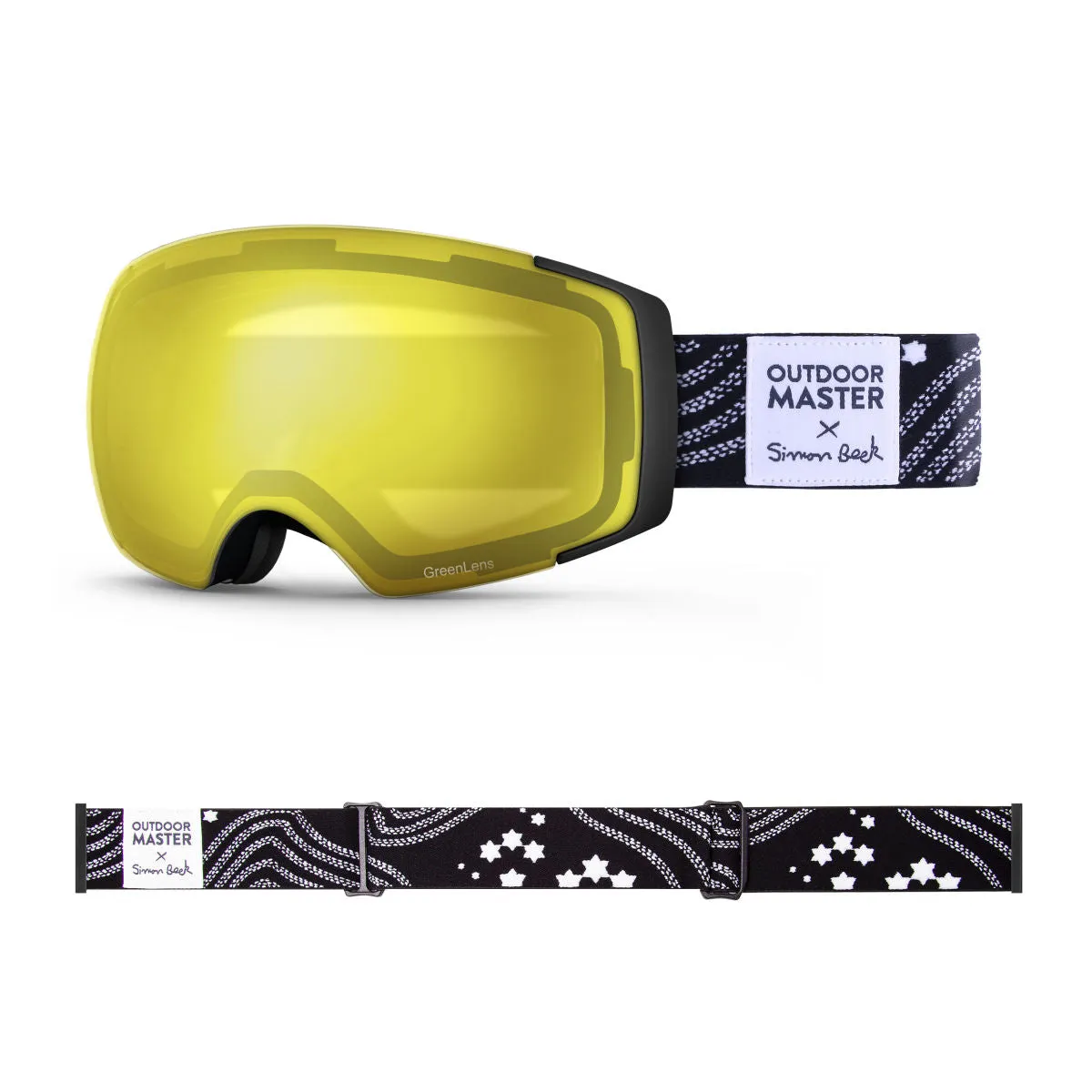 OM X Simon Beck Art Snow Goggles