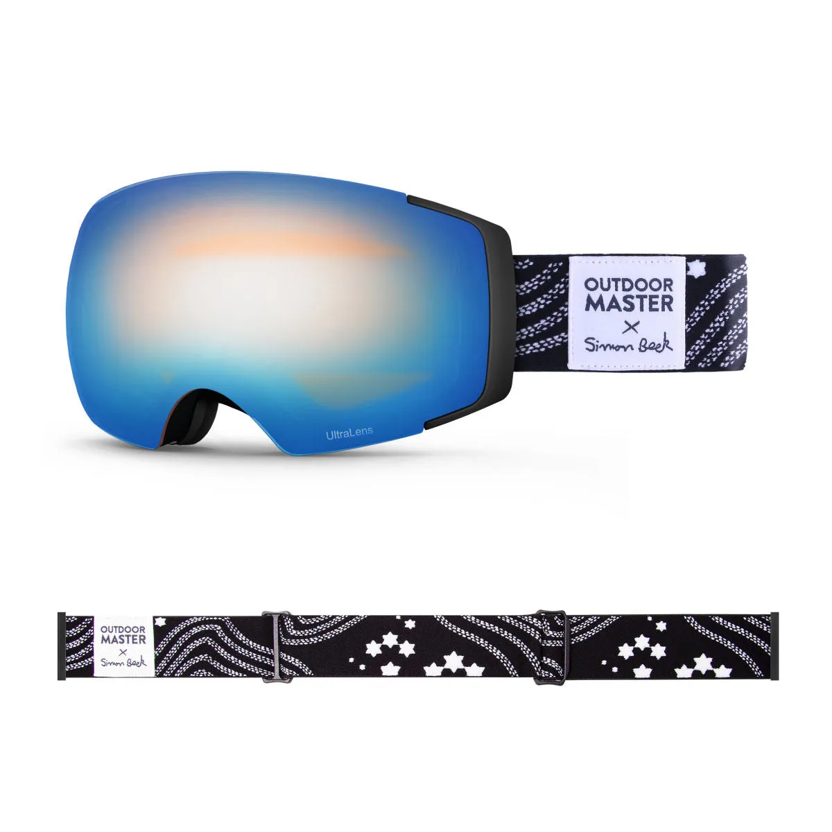 OM X Simon Beck Art Snow Goggles