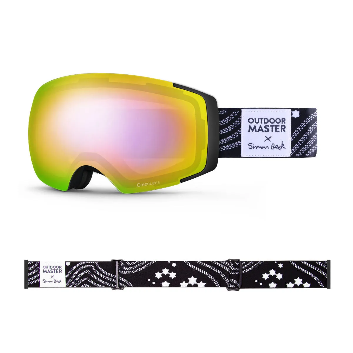 OM X Simon Beck Art Snow Goggles