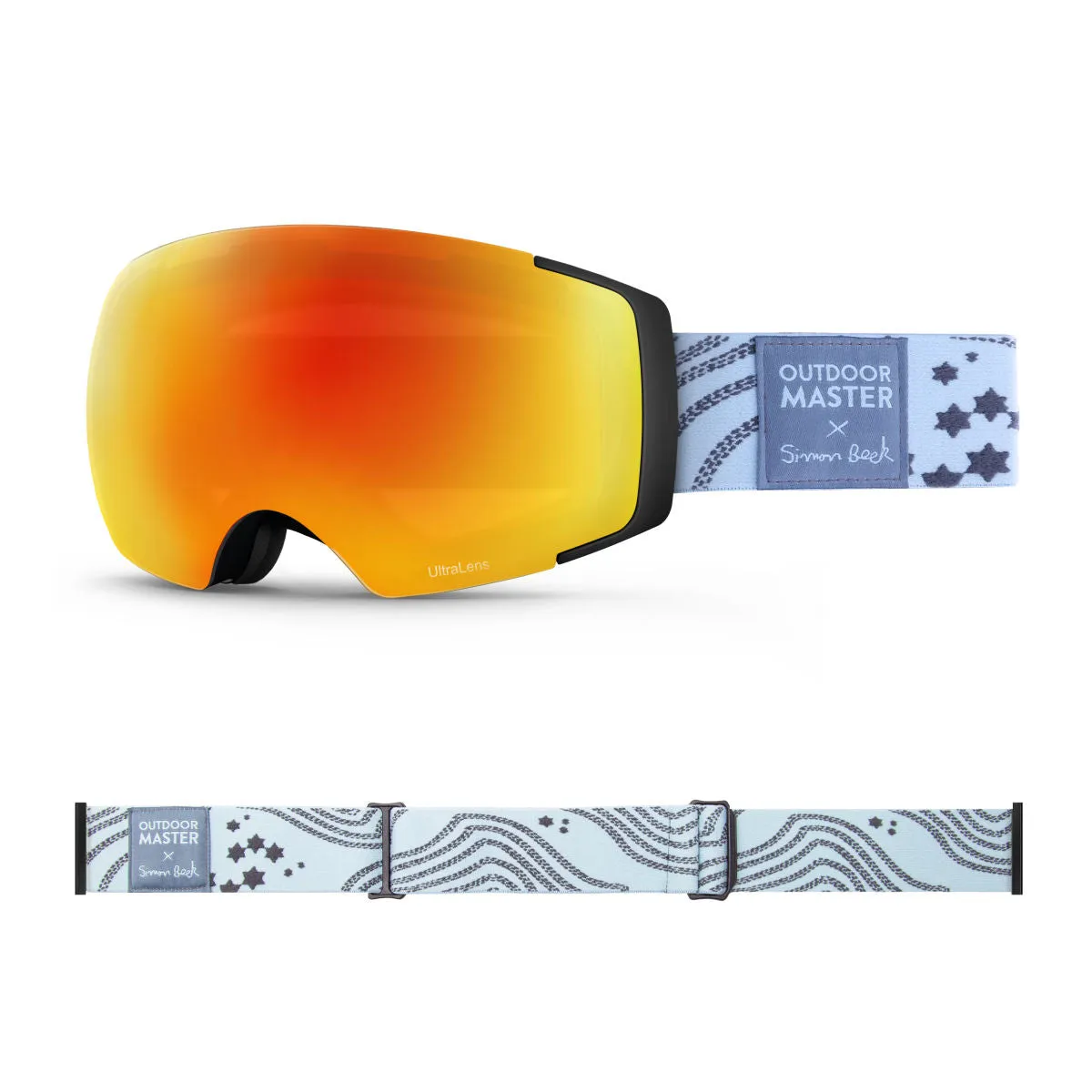 OM X Simon Beck Art Snow Goggles