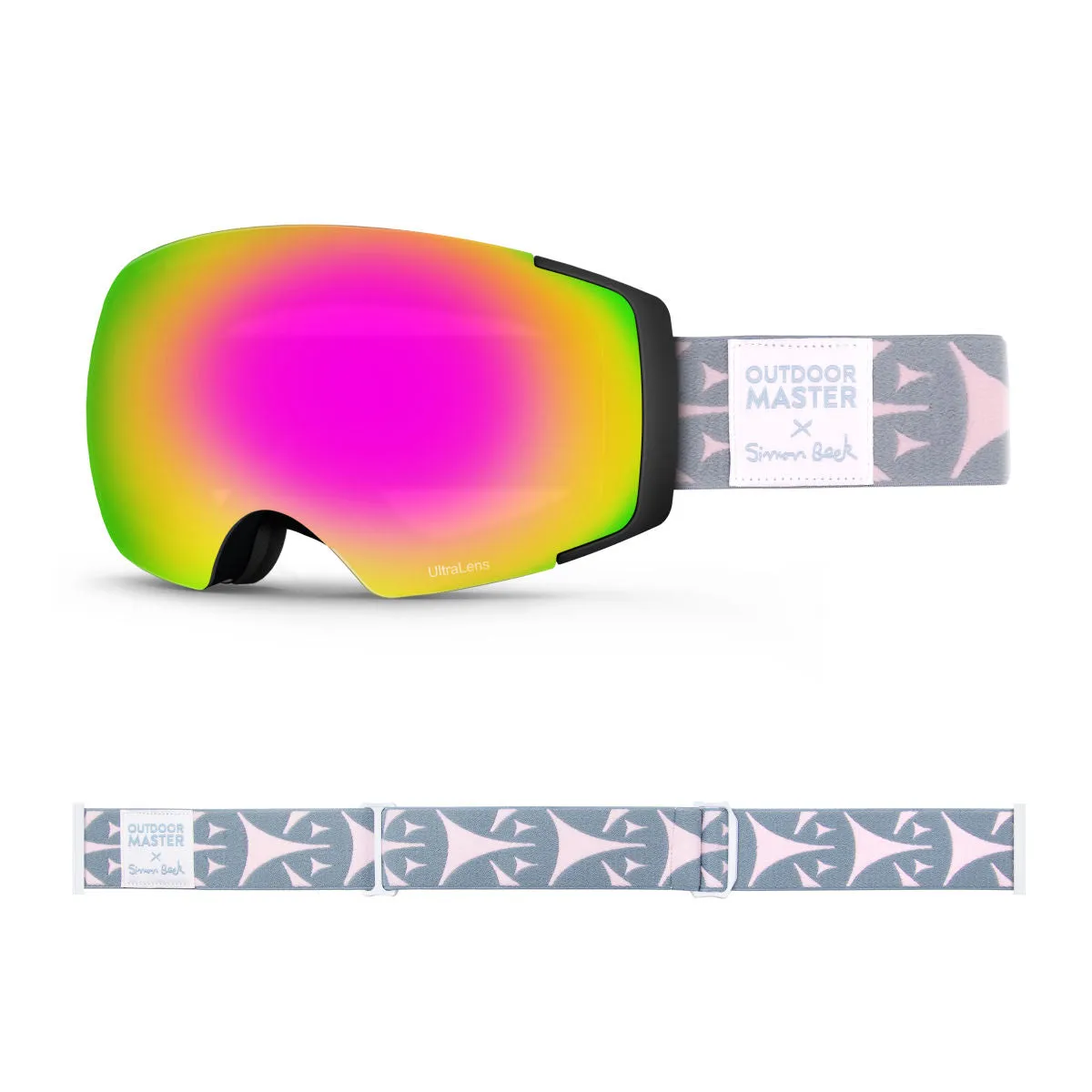 OM X Simon Beck Art Snow Goggles